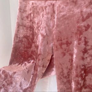 Aerie rose gold velvet leggings